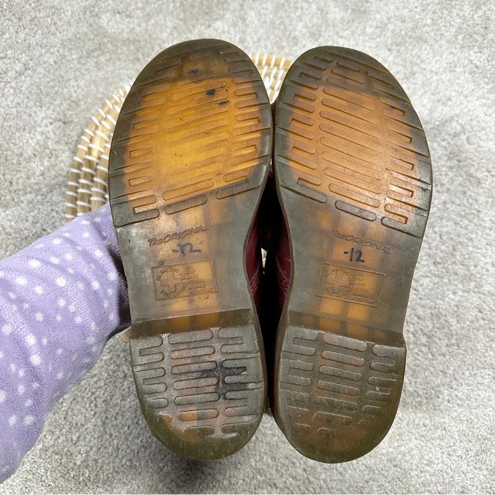 Dr. Martens Women’s Pascal Cherry Shiraz Buttero Leather 8-Eye Boots Size 6 - Image 7