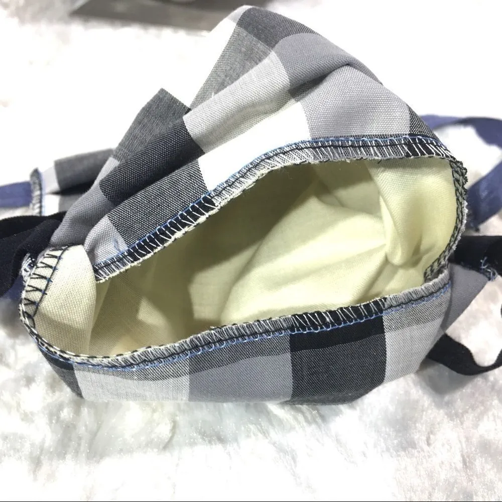 Buffalo plaid red face mask PPE protection cover - Image 7