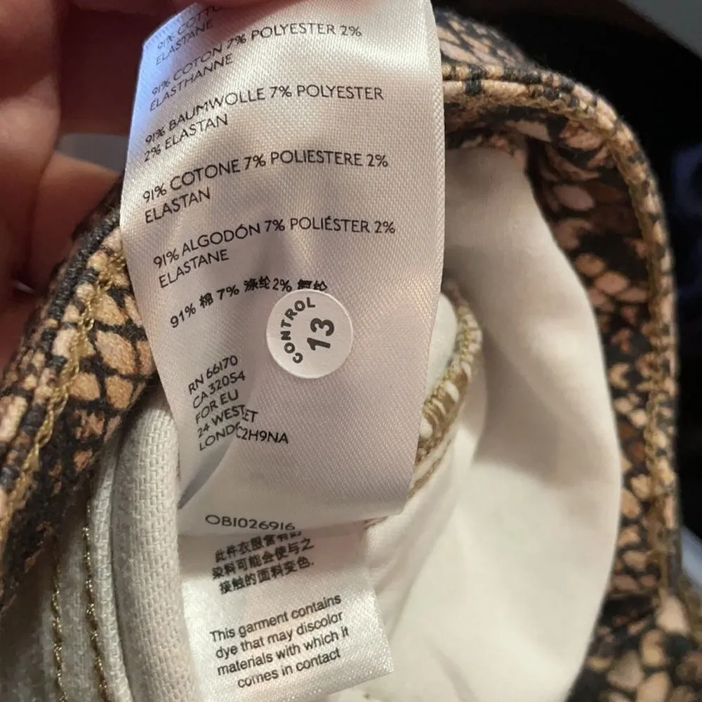 We the Free High Waist Denim Snake print raw hem Leggings - FREE PEOPLE - Image 8