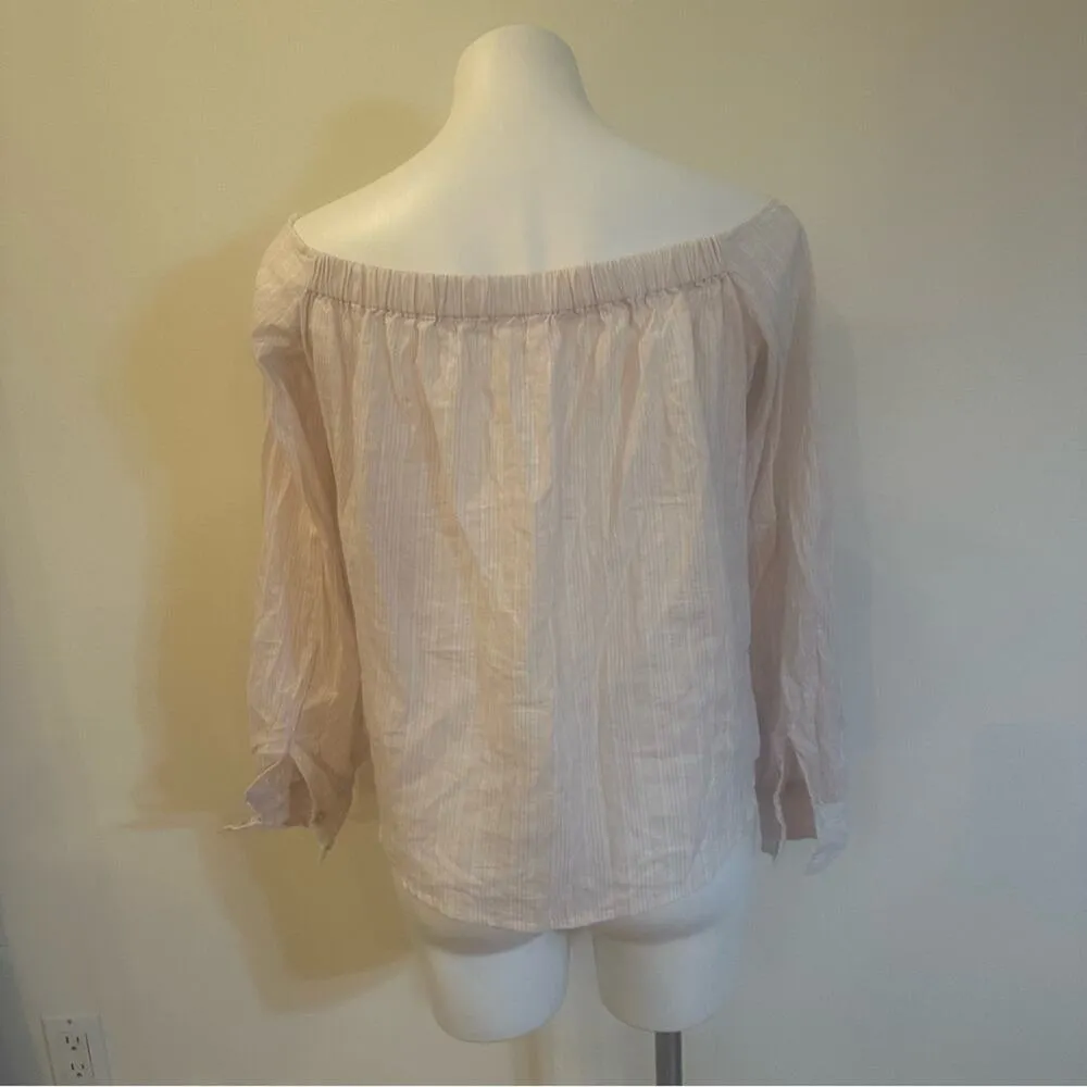 Free People Off the shoulder blouse sz M Free People Hello There Beautiful Top - Image 4