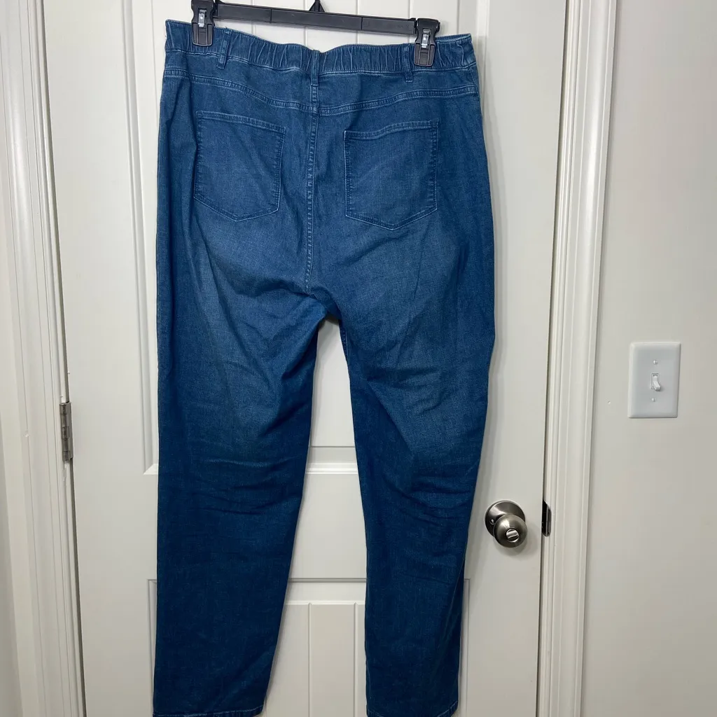 EUC J. Jill Denim women’s medium wash tried‎ & true fit straight leg denim jeans Blue Size 16 - Image 4