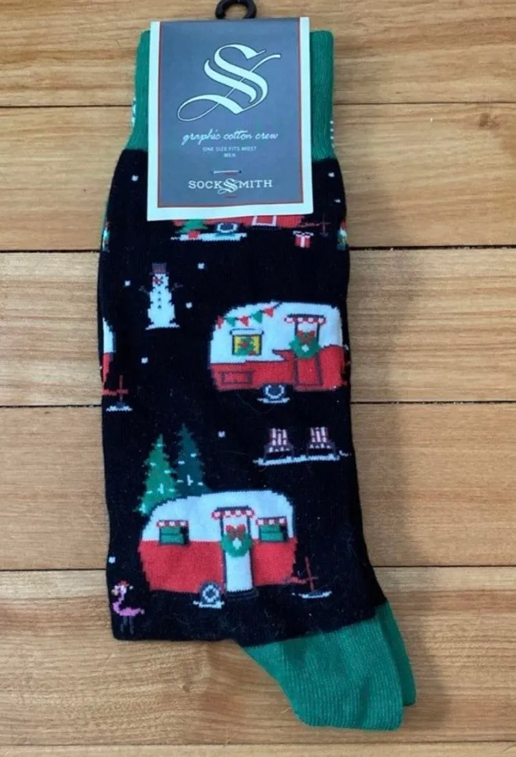 Trailer Park Funny Socks For Christmas Black - Image 2