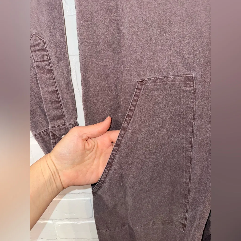 Vintage 1980’s Banana Republic Purple Button-Up Jumpsuit with Shoulderpads - Image 5