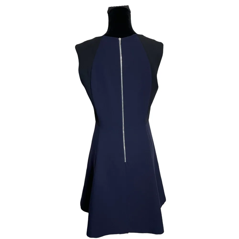 Rebecca Taylor Colorblock Blue Black Sheath Dress - Image 9