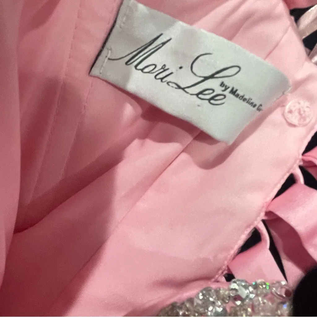 Mori Lee "Strawberry Sherbert" Quinceañera/Prom Ballgown Ombré Tulle Pink Size 12 - Image 11