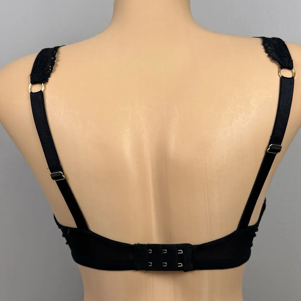 Third Love Lace Contour Plunge Bra Size 30G Black Lined Underwire Thirdlove - Image 4