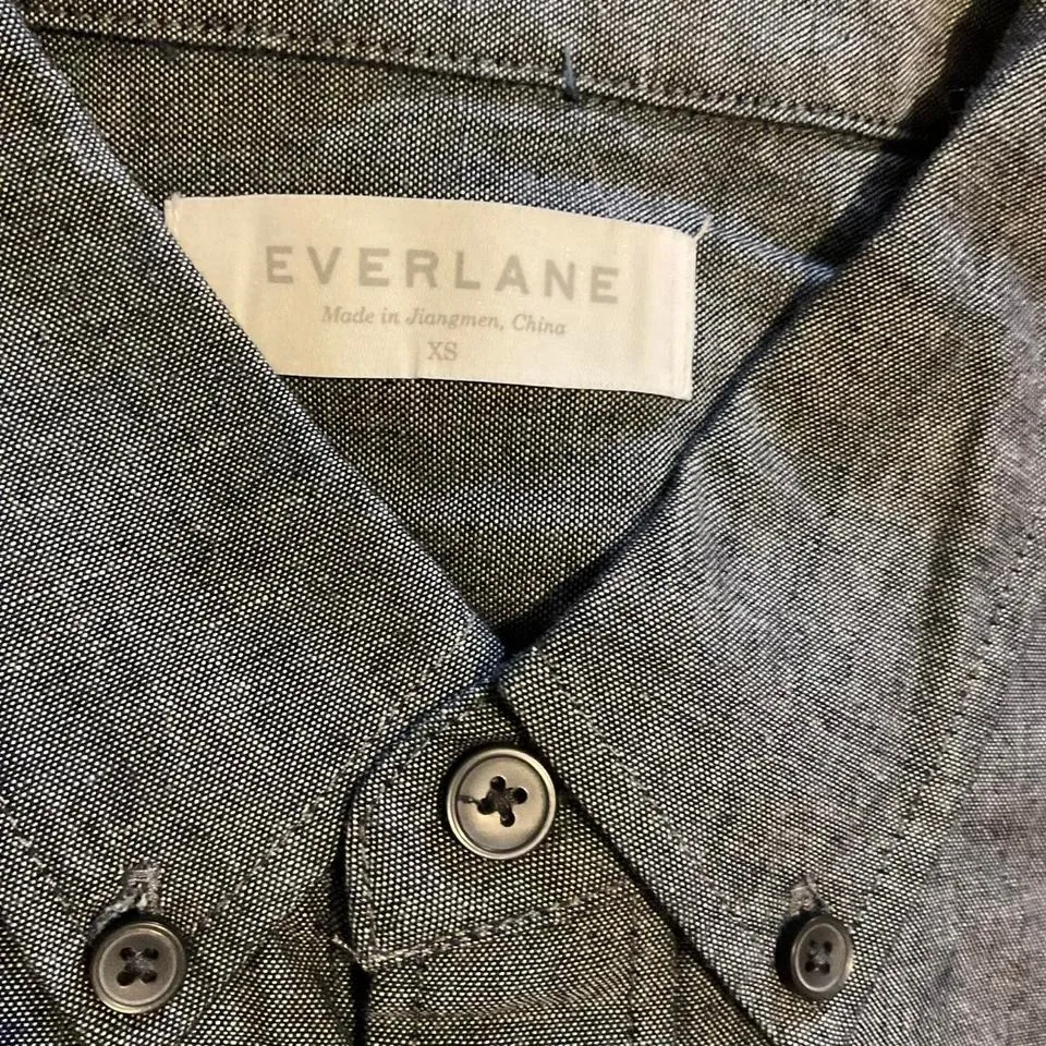 NWT everlane true indigo button down long‎ sleeve - Image 3