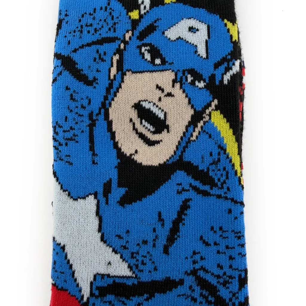 Marvel Captain America Crew Socks Mens Womens Disney Avengers Comics Fun Gift - Image 4