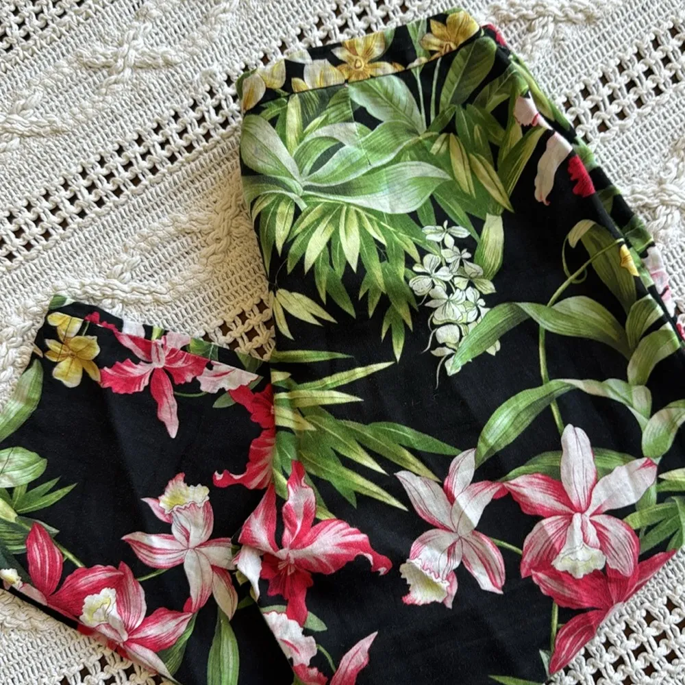 Tommy Bahama Pink and Green Cropped Pants - Image 9