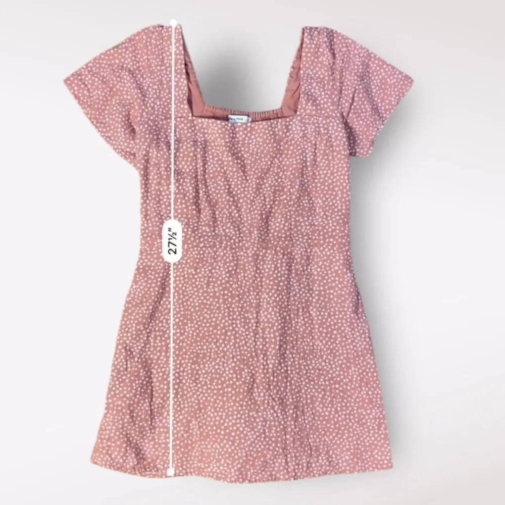 Abercrombie & Fitch Linen Polka Dot Romper Womens Size‎ XS Pink White - Image 3