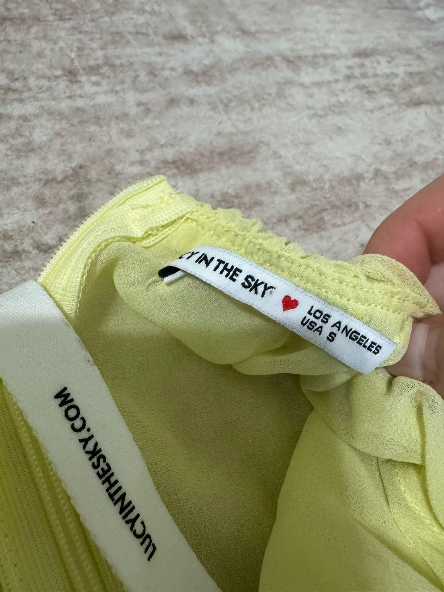 Lucy in the sky Ruffle Front Tie Maxi Dress in Yellow size small brand new  - Image 4