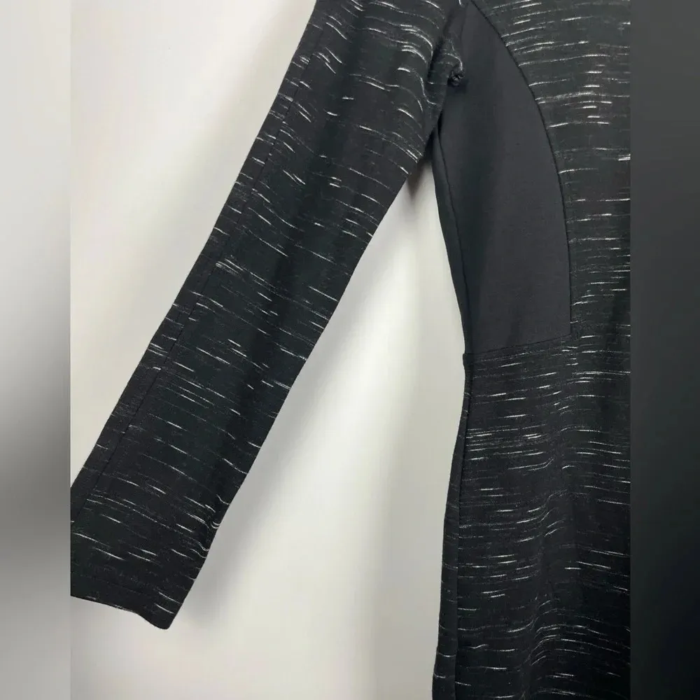 MAISON‎ Scotch Scotch & Soda Charcoal Black Long Sleeve Fitted Mini Dress - Image 2