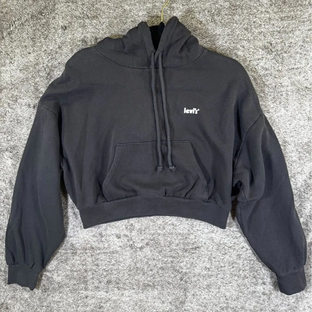 Levi's Cropped Women's Hoodie Sz Medium - Image 2