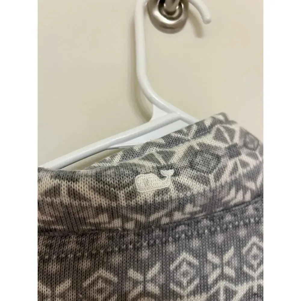 Vineyard Vines Gray Snowflake Sweater zip up women’s XS - Image 6
