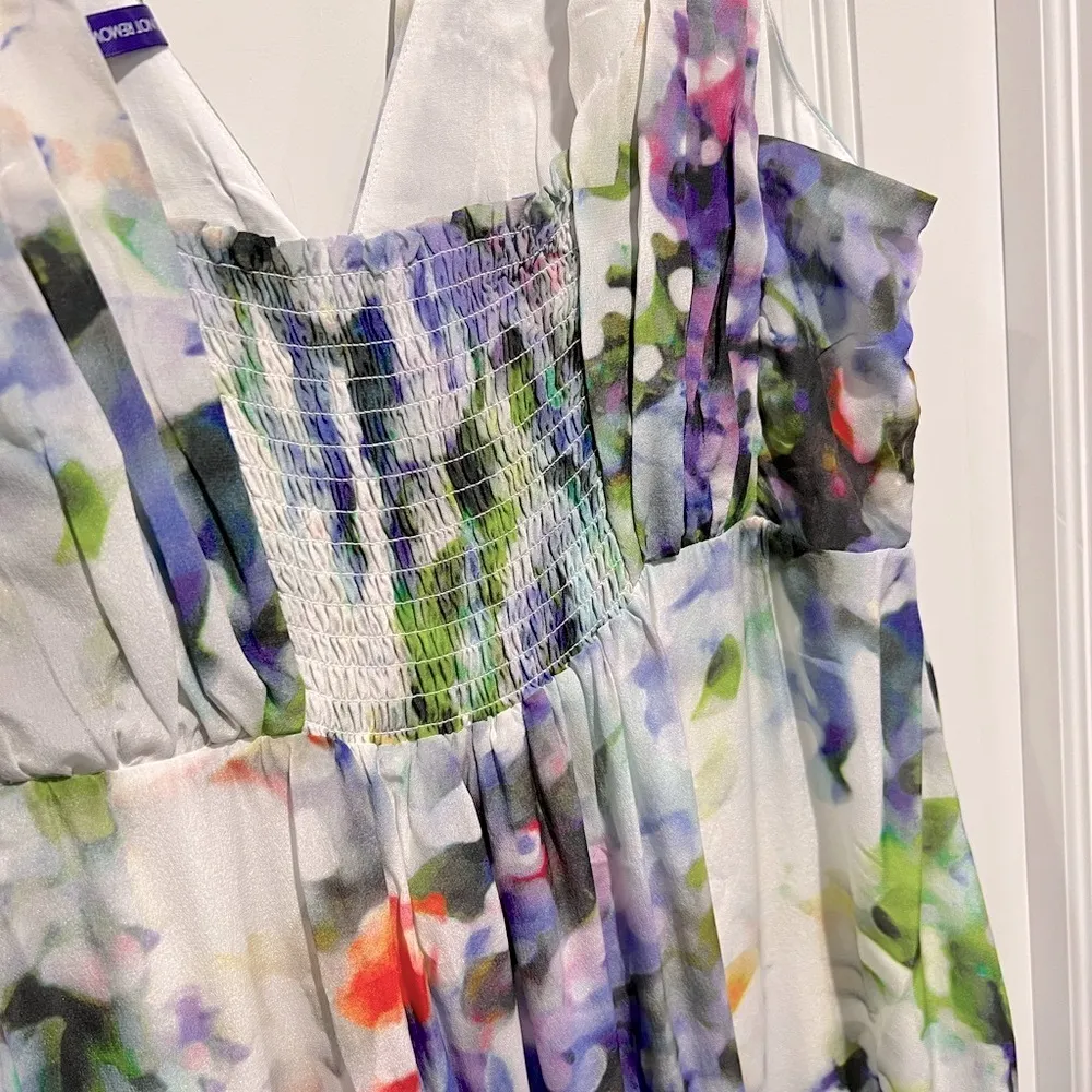 Seraphine Maternity Felicity Floral Silk Maxi Dress NWT Size 14 White - Image 8