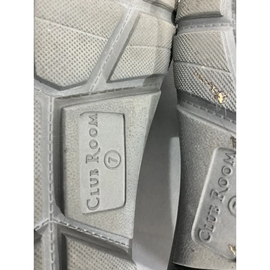 Womans Club Room Atlas Perforated Driver Gray Rubber Loafer 7 M - Image 7