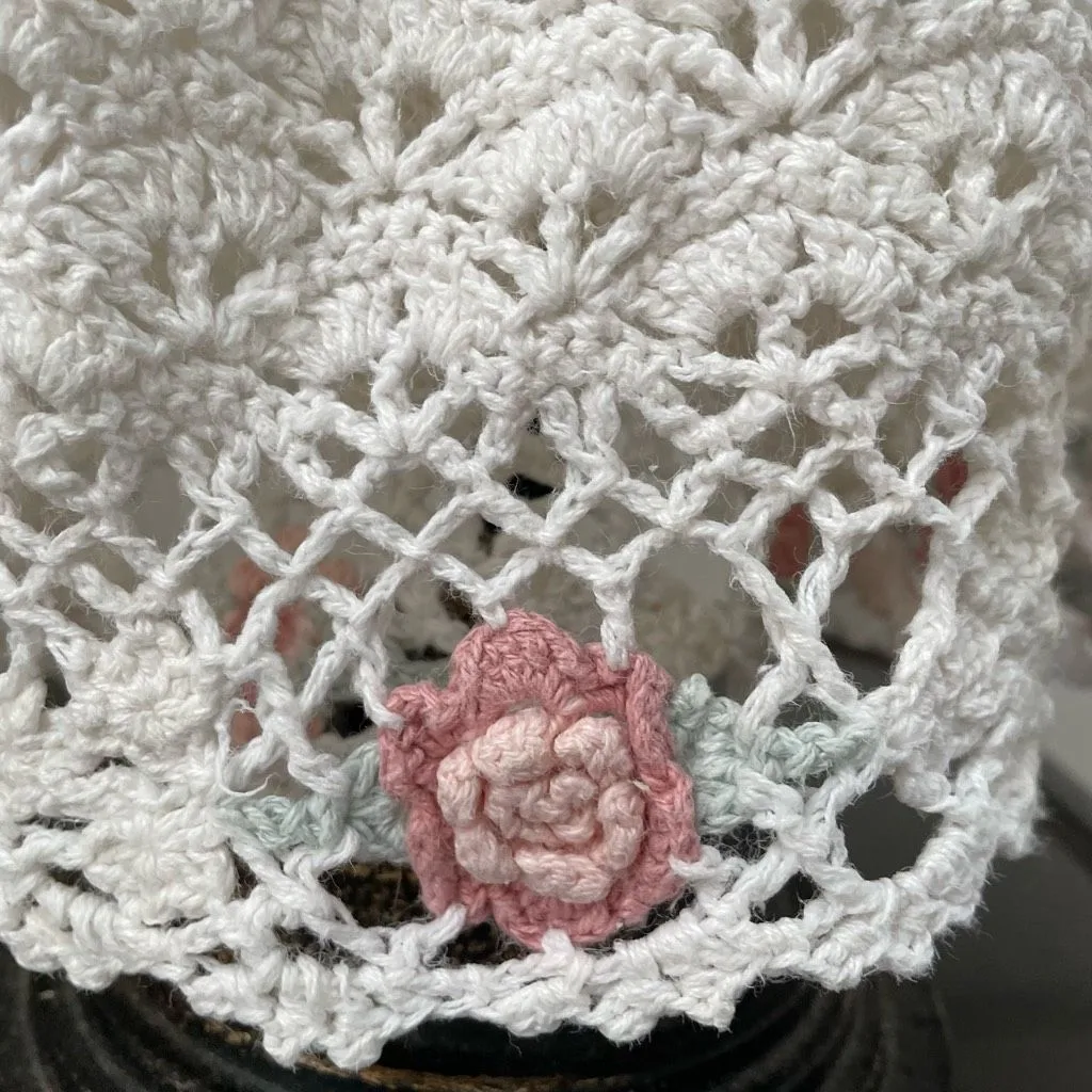 Vintage 80s Denim Republic Grannycore Cottagecore Pastel Floral Sweater S White - Image 5