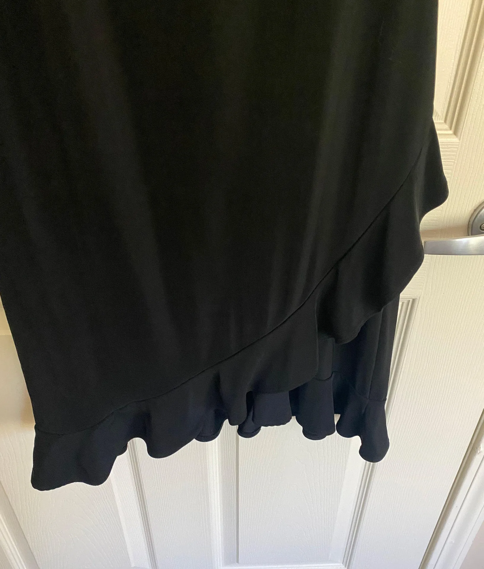 Black Vintage Cross Back Dress Size L - Image 3