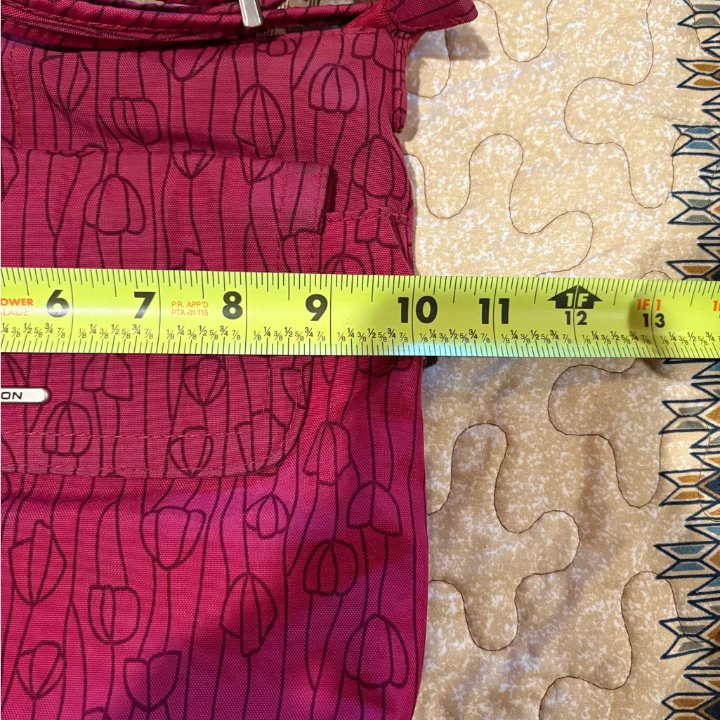 Travelon Anti-Theft Classic Mini Shoulder Bag in the Berry Tulip color - Image 13