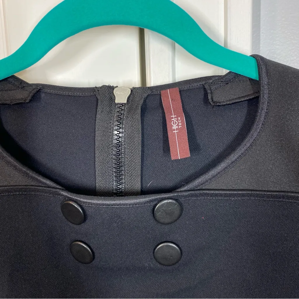 High Tech Everyday Couture Scuba‎ Sheath Dress Black Size 6 office career work - Image 2