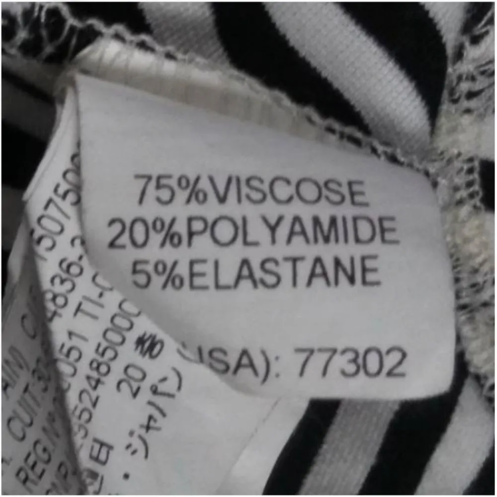 💲ZARA KNIT Black White Stripe Peplum Top Blouse S - Image 7