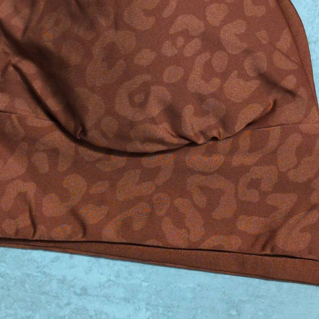 NWT Citrus Rust Orange Reversible Triangle Adjustable Animal Print Bikini Top L Size L - Image 2