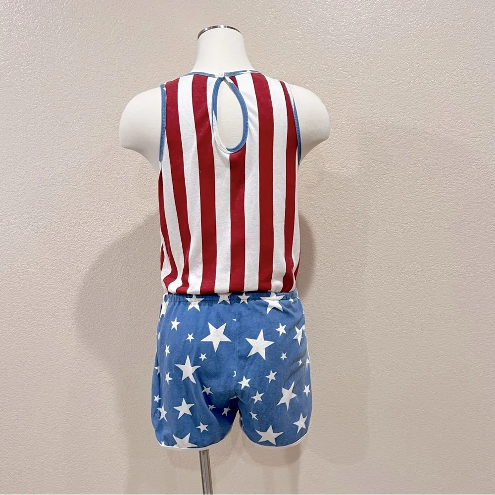 Junk Food Americana Romper Size Medium Red - Image 8