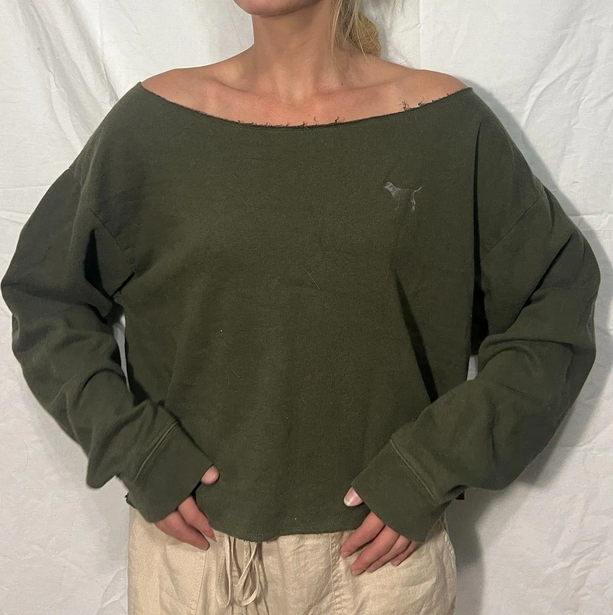 PINK off the shoulder long sleeve - Image 1