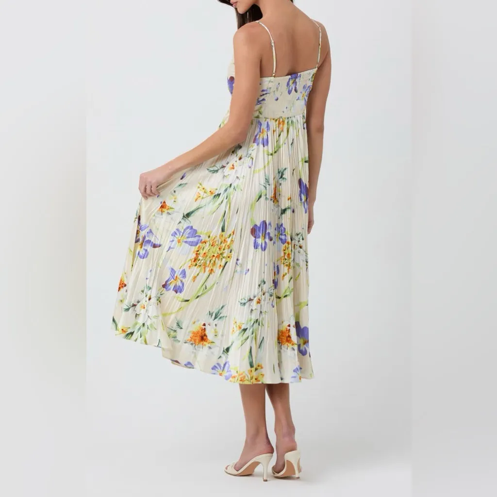 ASTR Maeve midi dress floral new‎ with tags women’s size medium spaghetti straps - Image 2