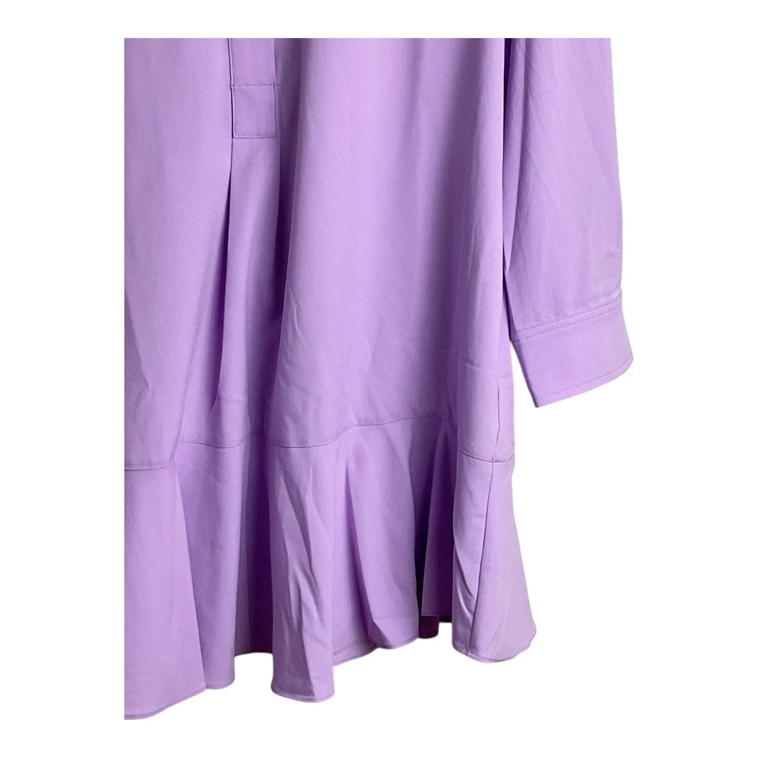 Tuckernuck Women's Lavender Callahan Shirt Dress Ruffle Hem Swing Style Size XXL - Image 5