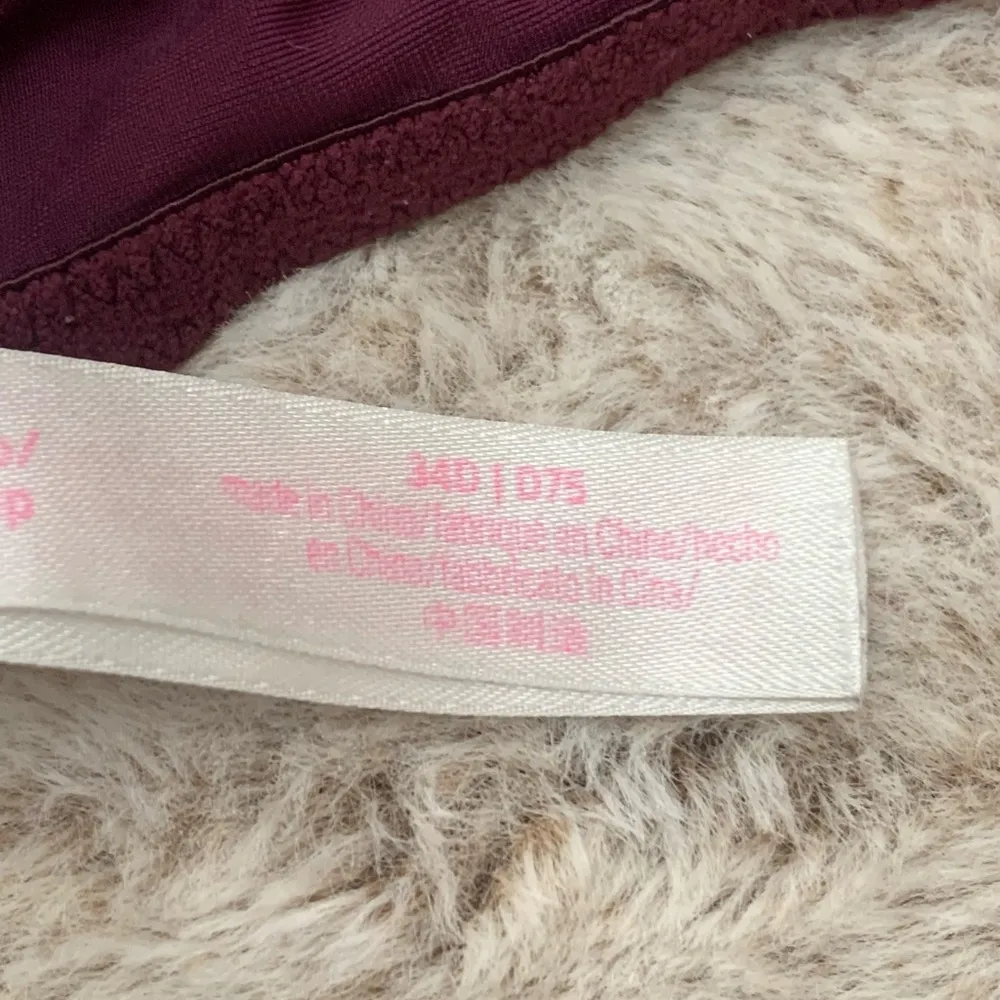 ❤Victoria secret PINK burgundy push up bra 34D - Image 2