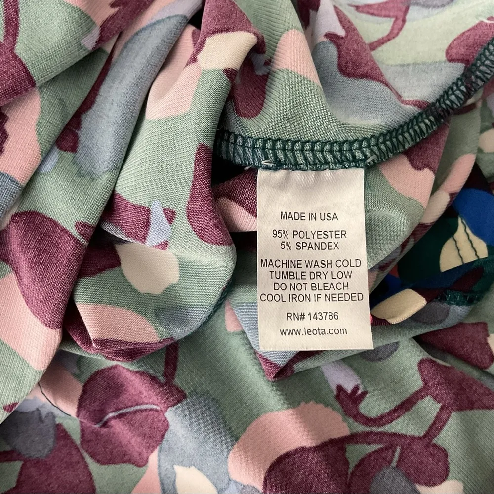 Noleena Faux Wrap Abstract Print A-Line Dress Size Large - Image 4