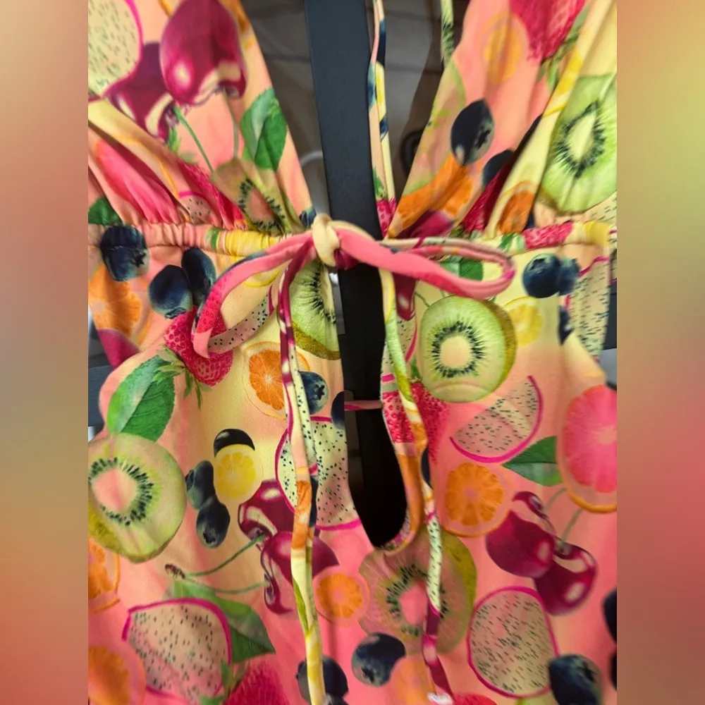 New Urban Outfitters Out From Under Ava One Piece Swimsuit fruit cheeky colorful - Image 5