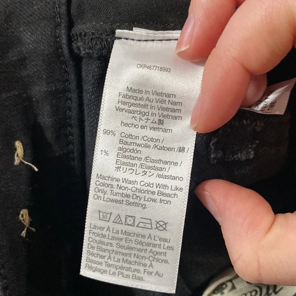 New Madewell The Mid-Rise Perfect Vintage Jeans in clean black wash size 25 - Image 12