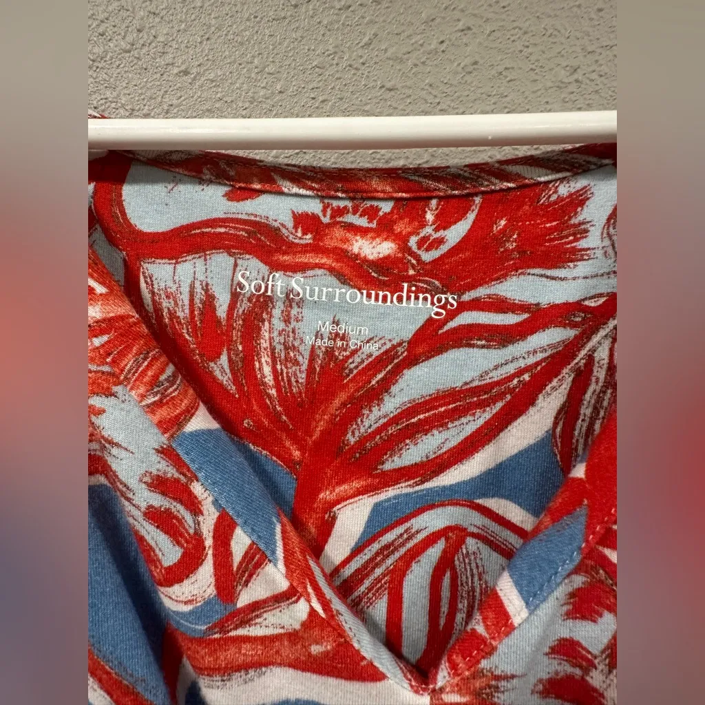 Soft Surroundings Spritzer Maxi Dress Floral Print - Image 4