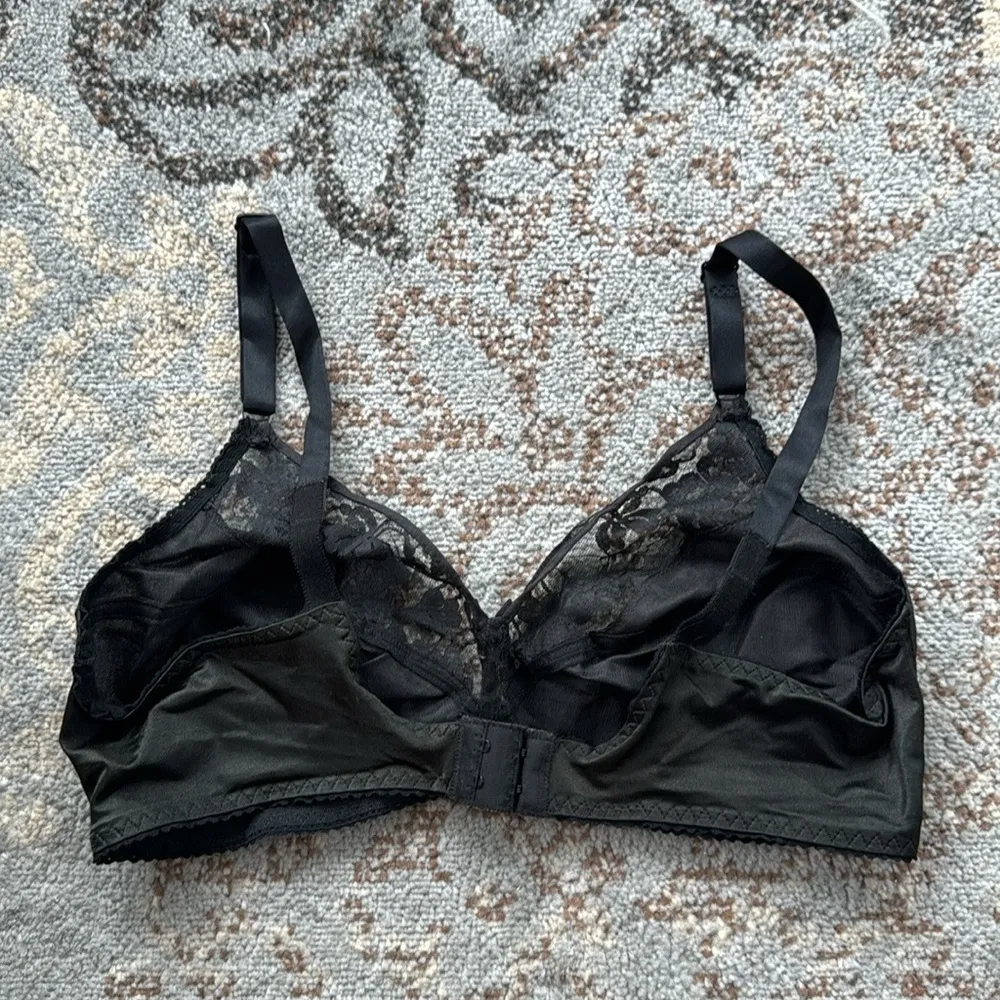 Vintage Best Form Lace Unlined Black Bra 40D Size undefined - Image 2