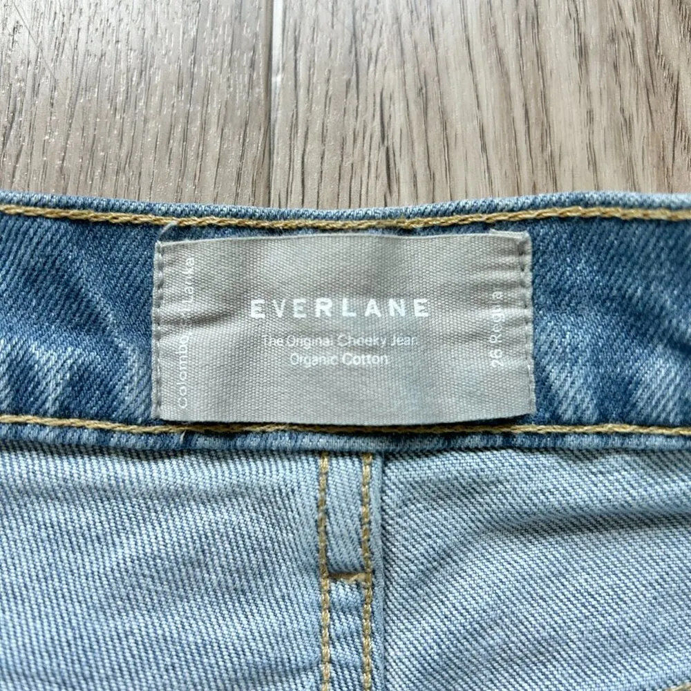Everlane The Original Cheeky Jean Organic Cotton Blue Gray Size 26R - Image 4