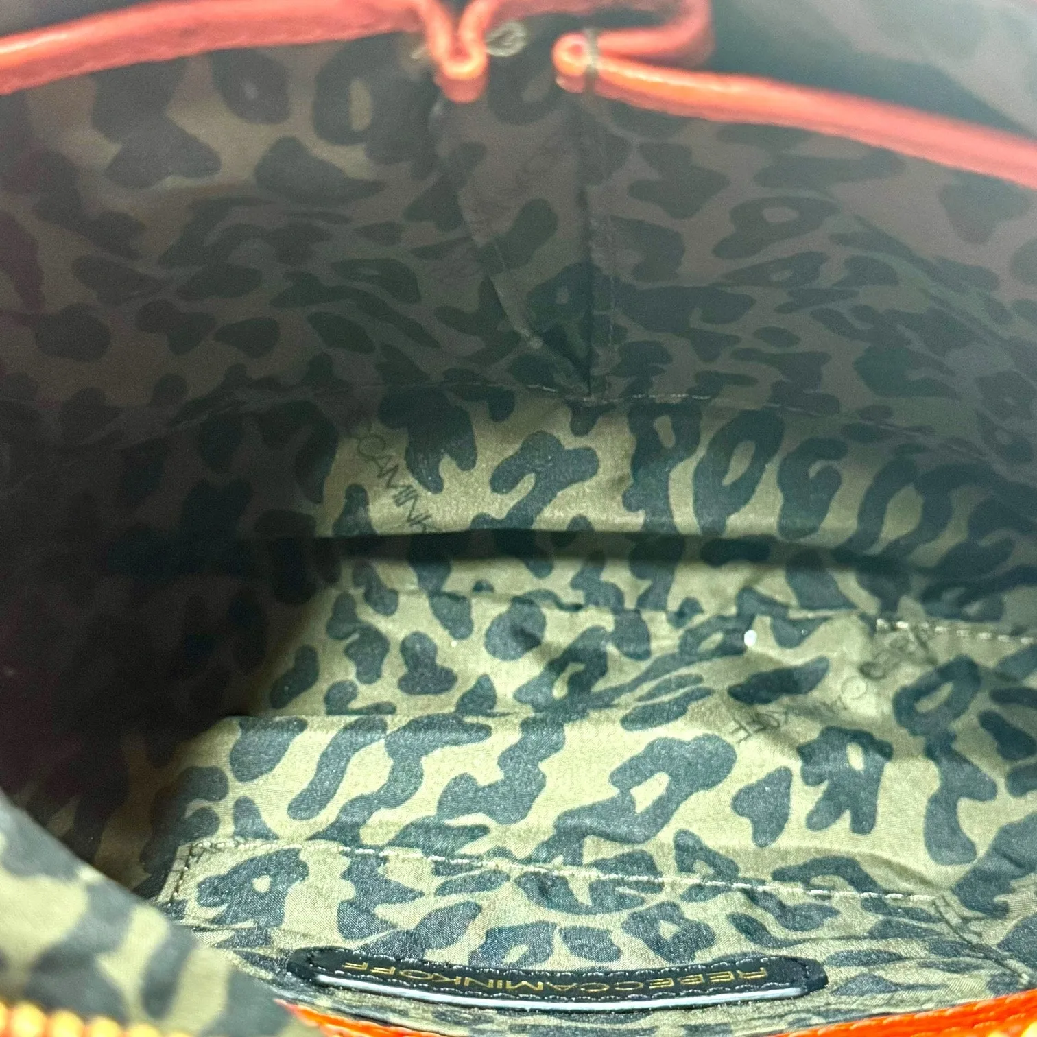 Rebecca Minkoff MAC Ostrich Leather Orange Gold - Image 6