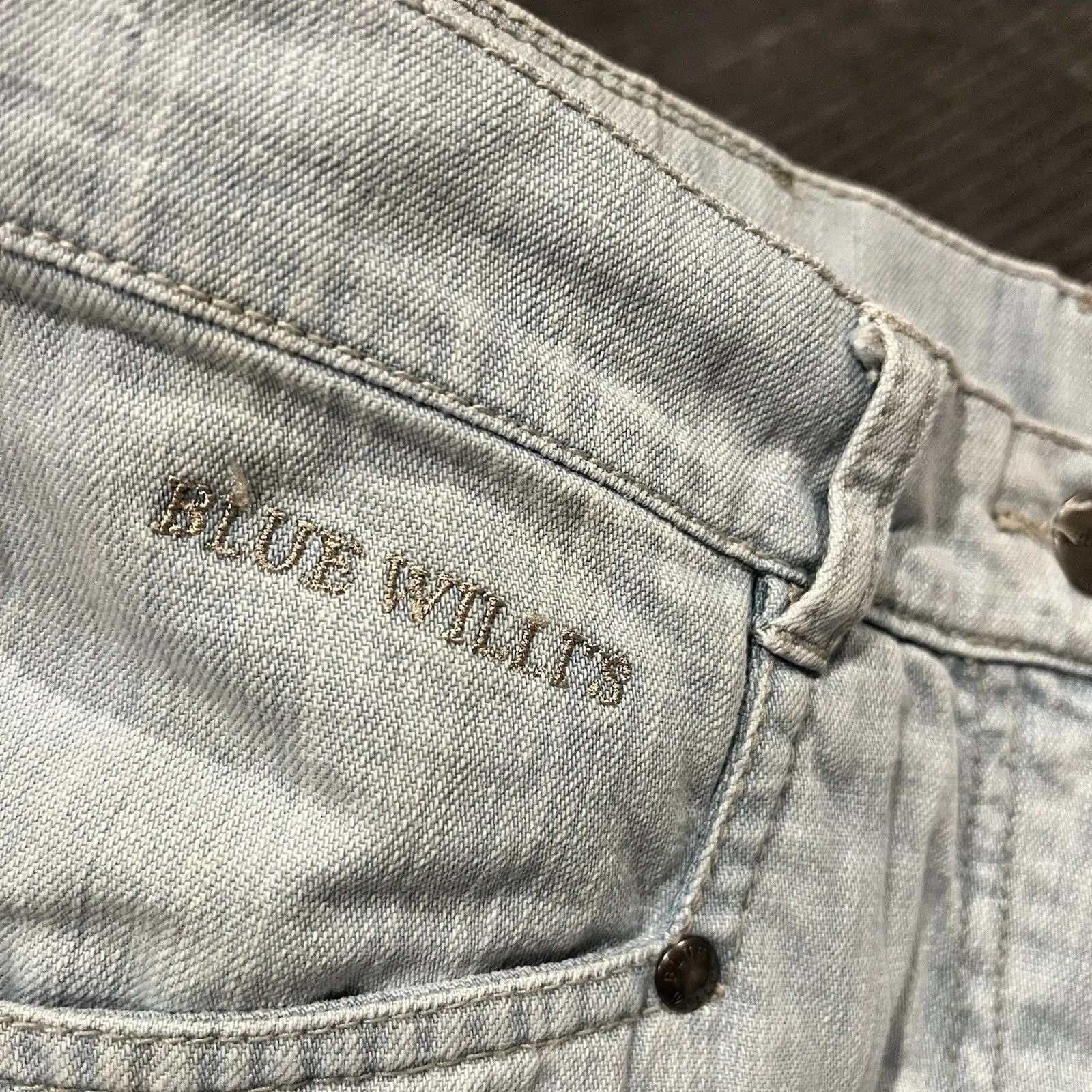 Vintage Blue Willi's Womens Jeans High Waist Jeans Light Blue Denim Size 36 Slit - Image 10