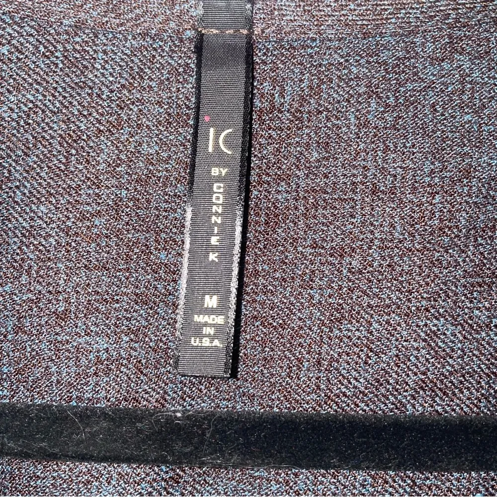 IC Connie K Size M Striped Kimono Longline Cardigan Lagenlook Artsy Blue Size M - Image 4