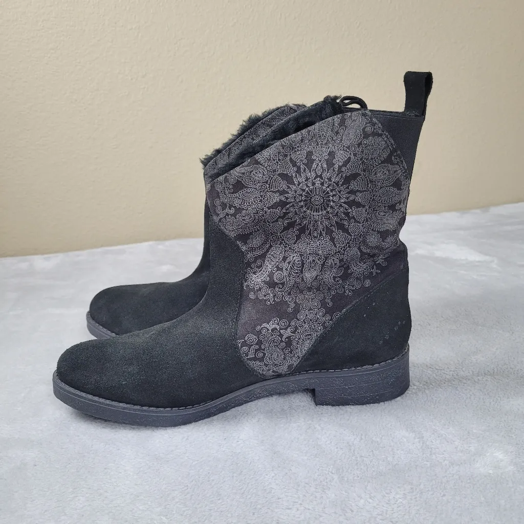 Desigual Women's Boots Winter Black Boho Size 40 US 9 - Image 6