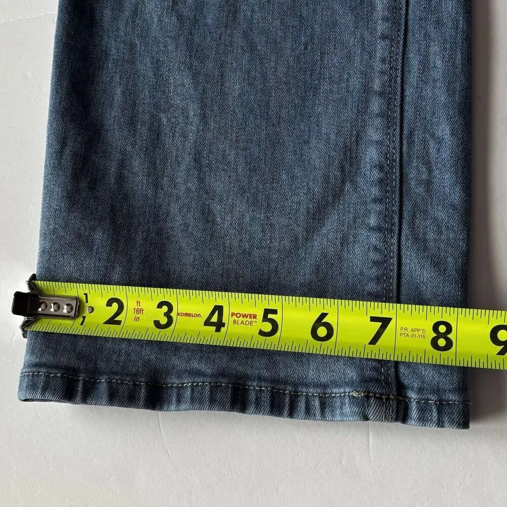 Hudson Midrise Straight Leg Blue Denim Jeans Women's Size 14 Festival Casual - Image 10