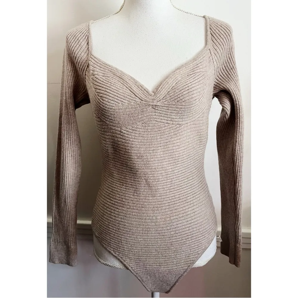 ASTR The Label • Taupe Ribbed Silverlake Bodysuit - Image 3