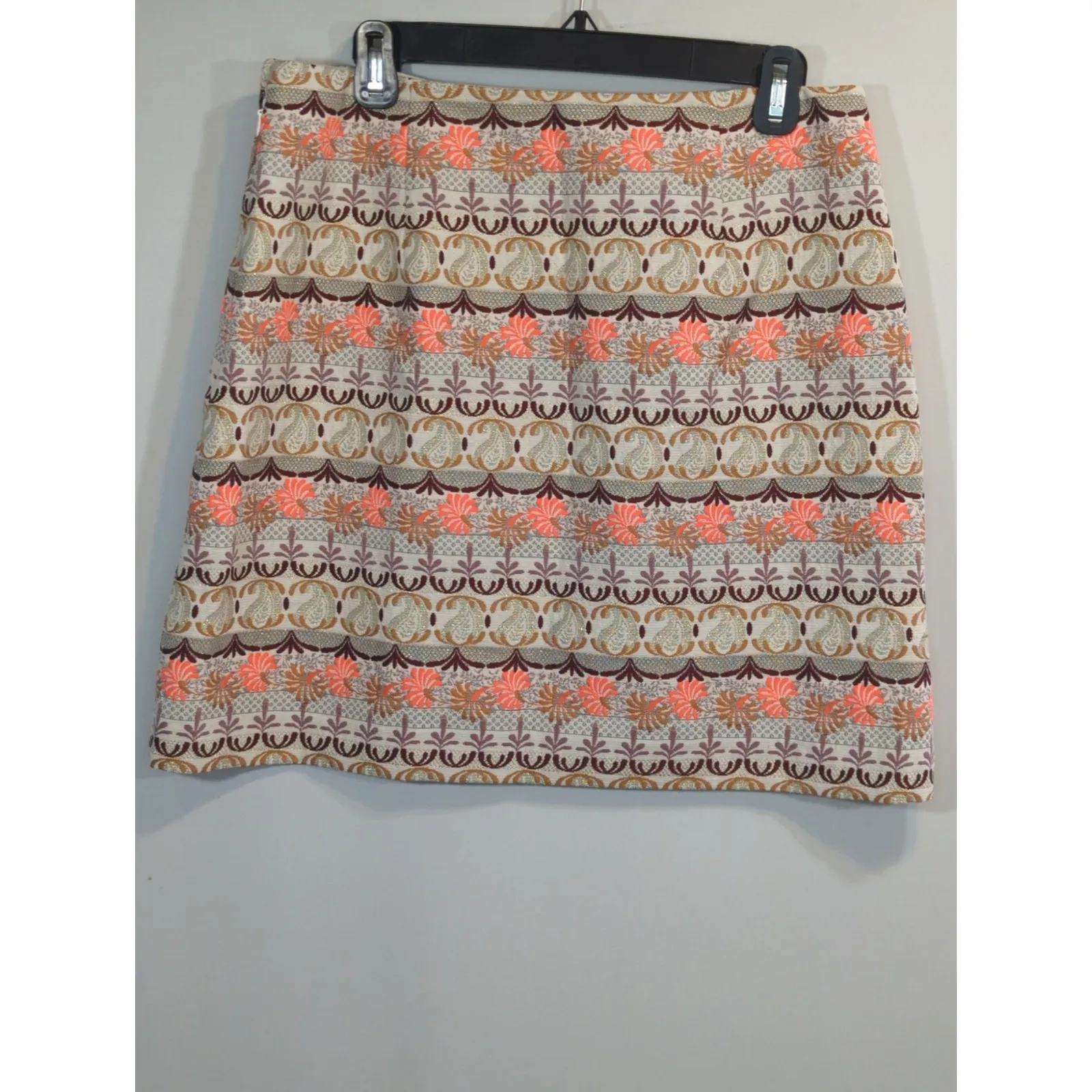 Ann Taylor LOFT Multicolor Shimmer Mosaic Mini Skirt Womens Size 10 NWOT Preppy - Image 6