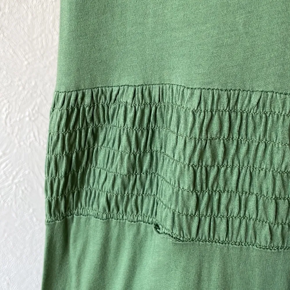 Enza Costa beautiful jersey tank green maxi dress Size L - Image 4