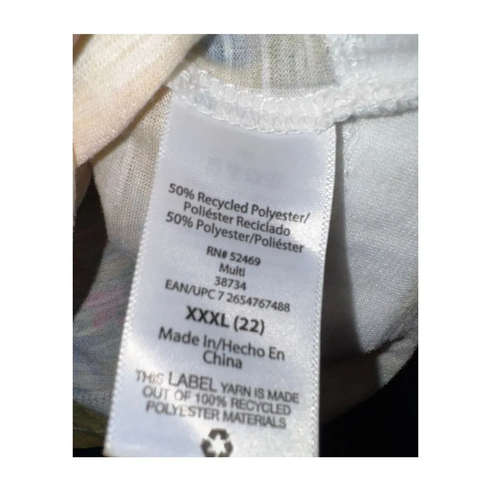 Concepts Yellow Floral Top Womens Sz 3X Relaxed Spring Summer Lightweight Flowy - Image 7