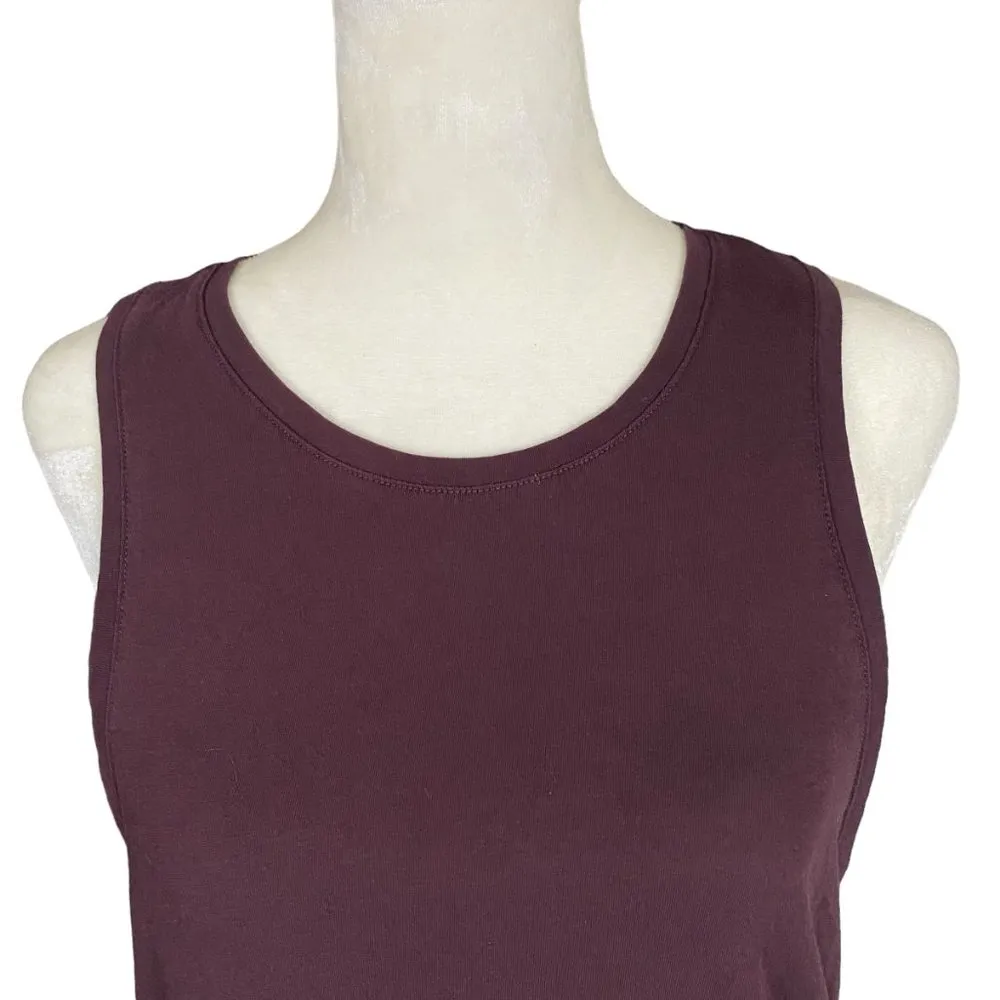 Victoria Sport women's medium wine colored stretchy sleeveless crew tank top - Image 5