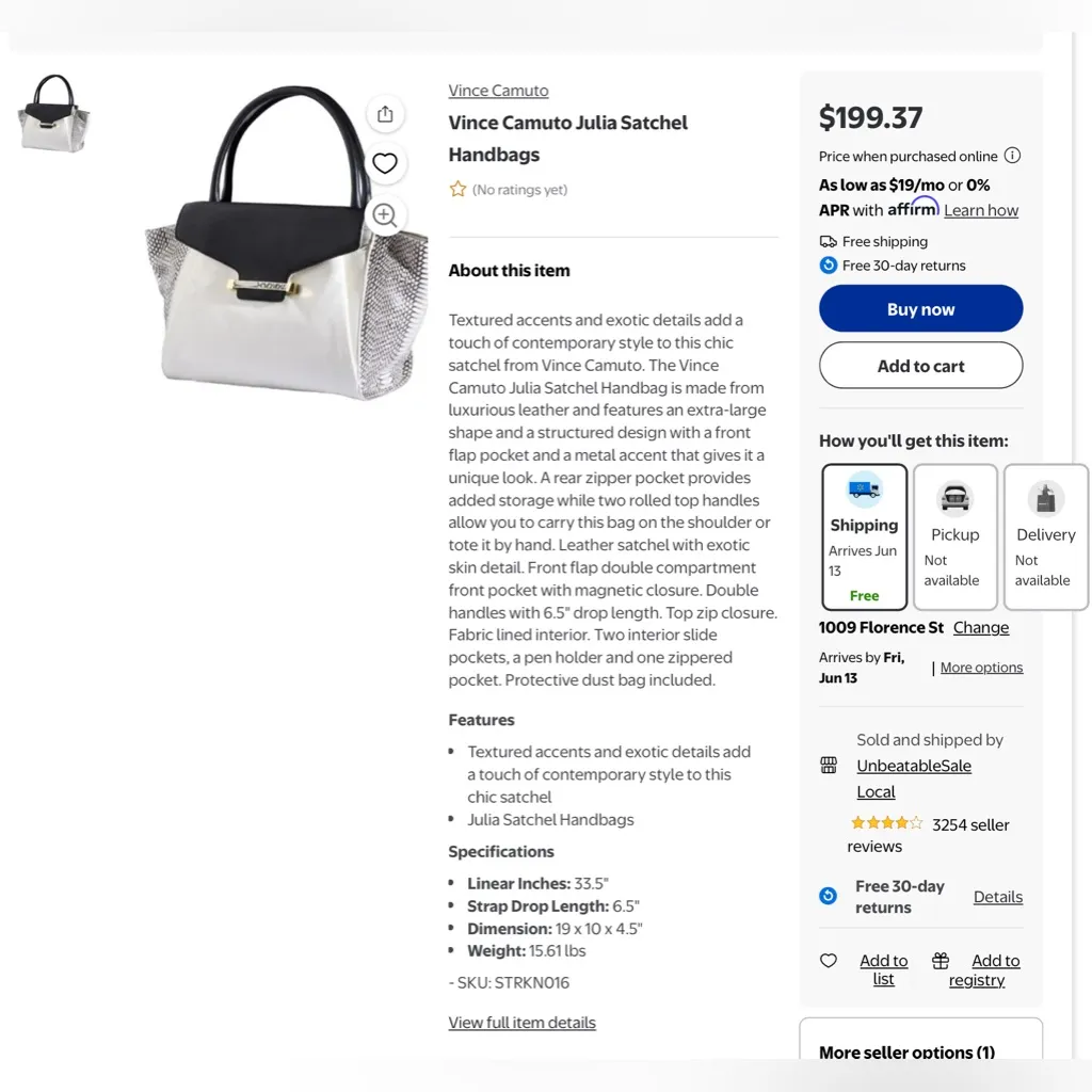 Elegant VINCE CAMUTO JULIA  Handbag🦋🦋 - Image 3