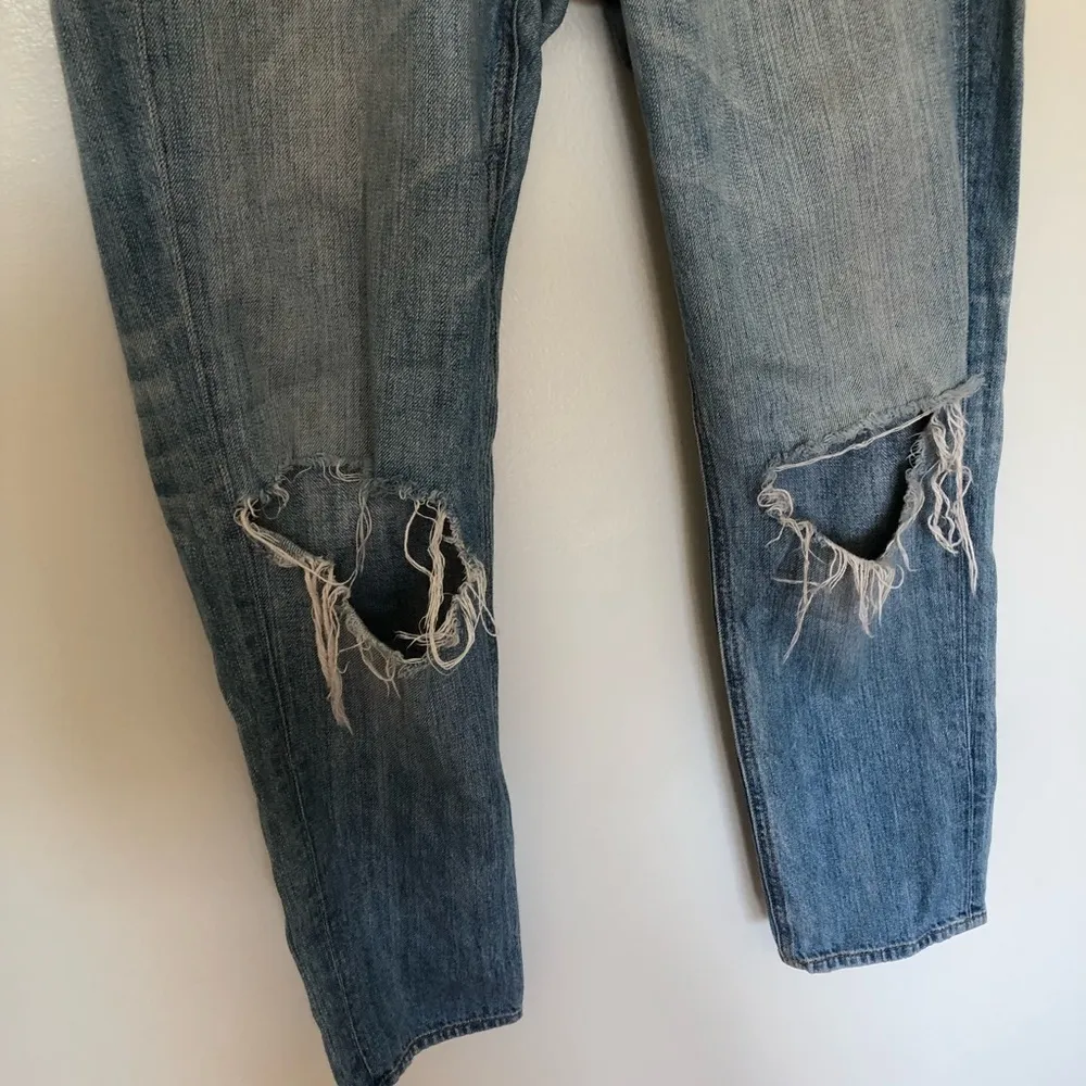 Rag & Bone Boyfriend Jeans Moss Wash with Holes Lightwash Blue 26 - Image 2