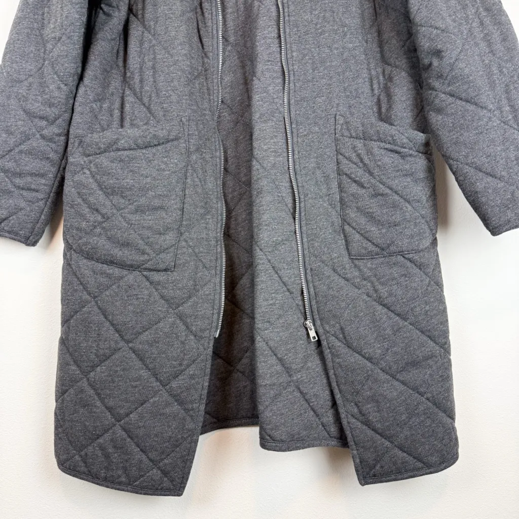 Z Supply Catharina Quilted Zip Jacket Onyx Gray Size Small - Image 9
